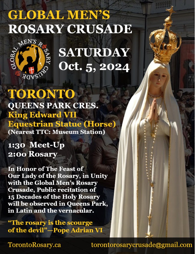 Global Men’s Rosary Crusade, Toronto