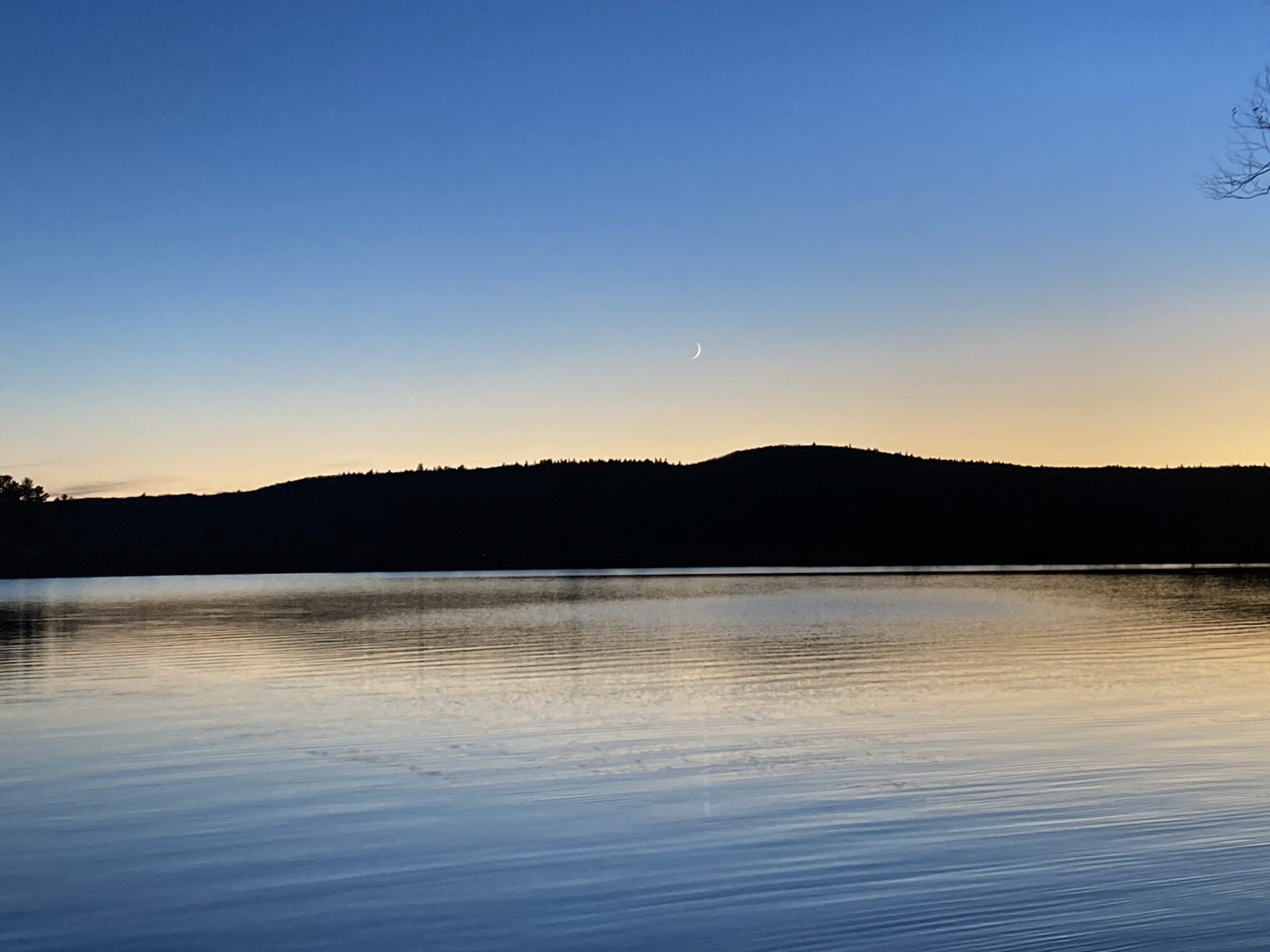 A Sliver of Moonrise in the Madawaska